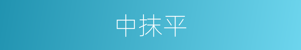 中抹平的同义词