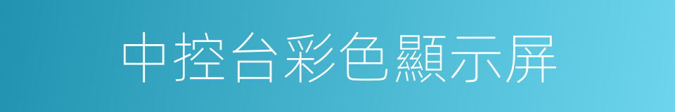 中控台彩色顯示屏的同義詞