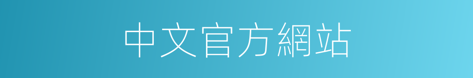 中文官方網站的同義詞