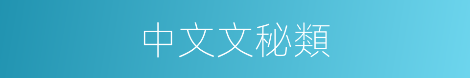 中文文秘類的同義詞