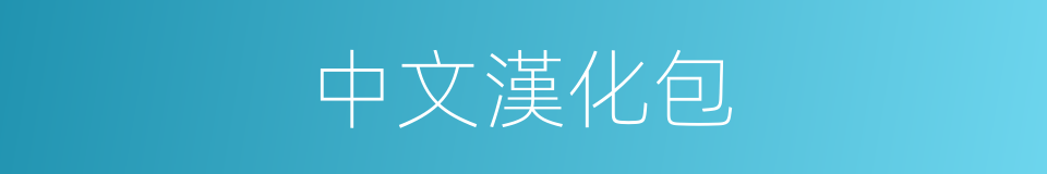 中文漢化包的同義詞