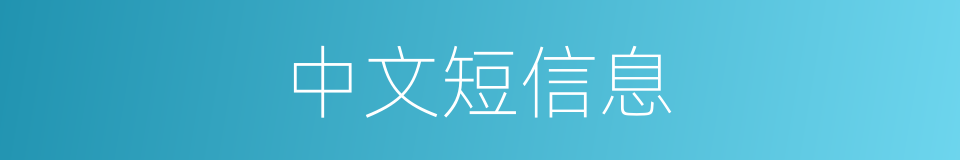 中文短信息的同义词