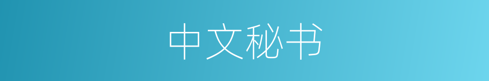 中文秘书的同义词