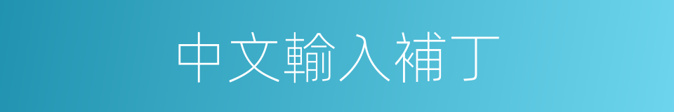 中文輸入補丁的同義詞