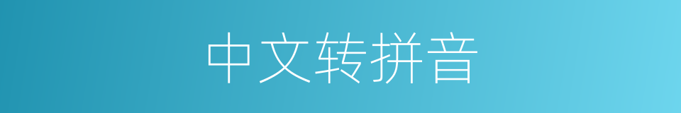 中文转拼音的同义词
