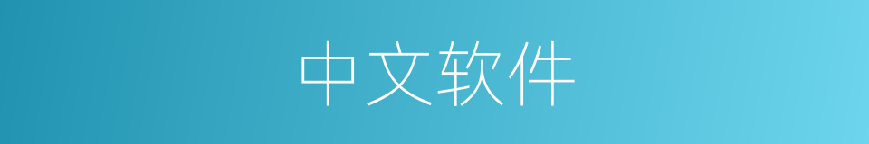 中文软件的同义词