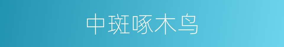 中斑啄木鸟的同义词