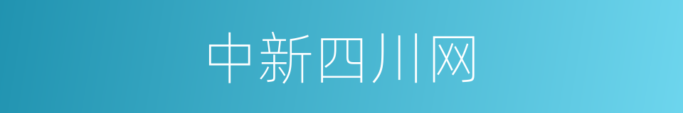 中新四川网的同义词