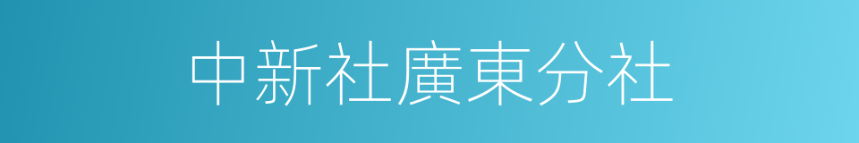 中新社廣東分社的同義詞