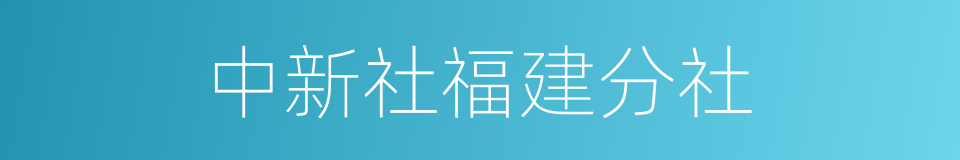 中新社福建分社的同义词