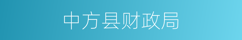 中方县财政局的同义词