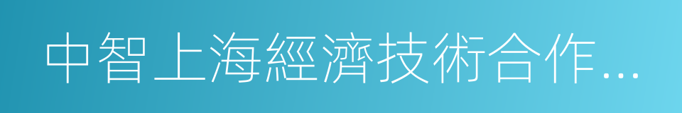 中智上海經濟技術合作公司的同義詞