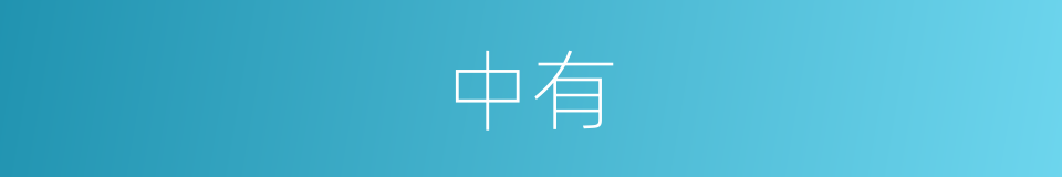 中有的意思