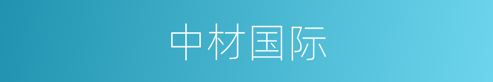 中材国际的同义词