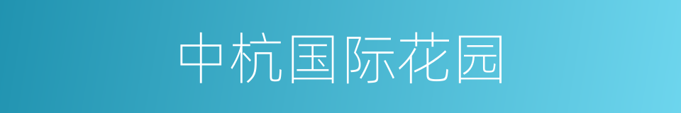 中杭国际花园的同义词