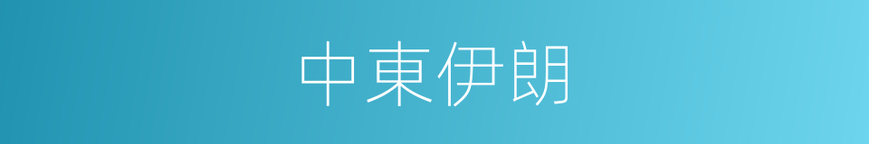 中東伊朗的同義詞