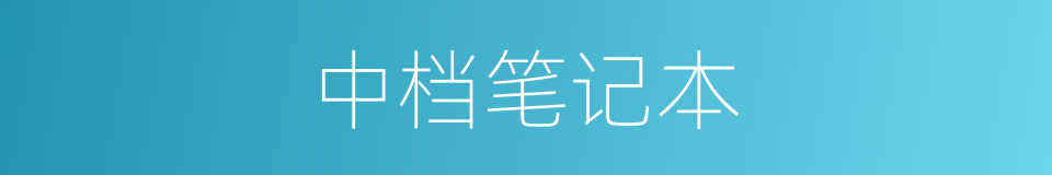 中档笔记本的同义词