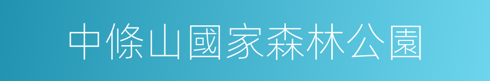 中條山國家森林公園的同義詞