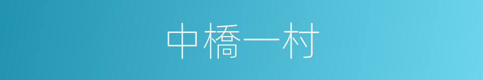 中橋一村的同義詞