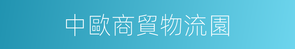 中歐商貿物流園的同義詞