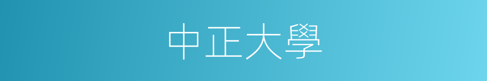 中正大學的同義詞