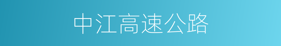 中江高速公路的同义词