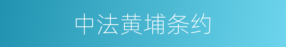 中法黄埔条约的同义词