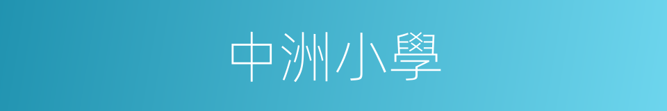 中洲小學的同義詞