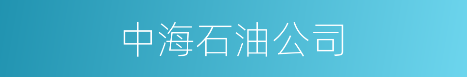 中海石油公司的同义词