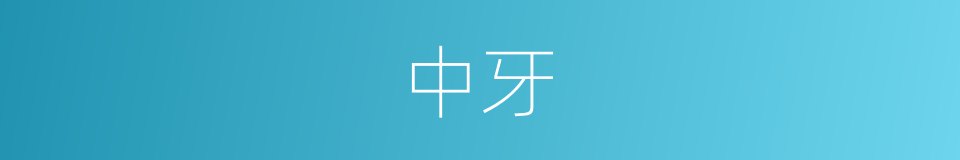 中牙的同义词