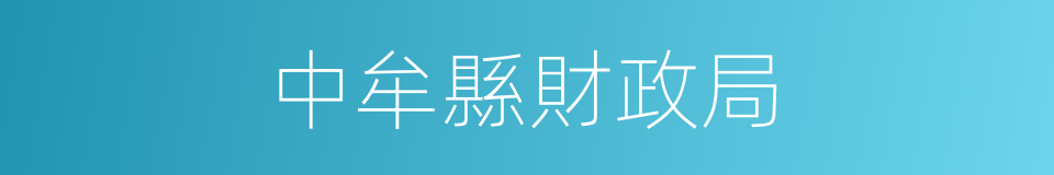 中牟縣財政局的同義詞