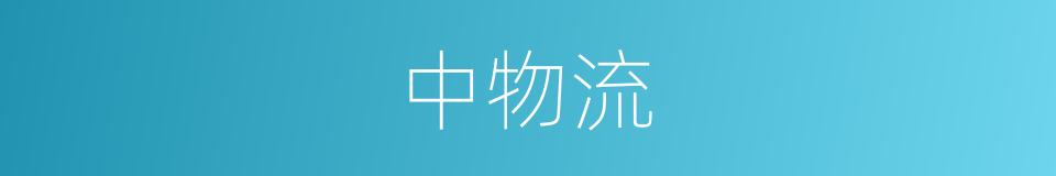 中物流的同义词