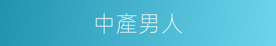 中產男人的同義詞