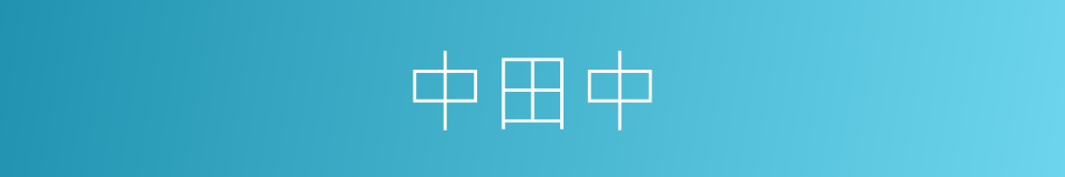 中田中的同义词