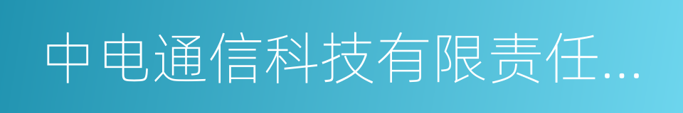 中电通信科技有限责任公司的同义词