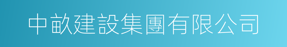 中畝建設集團有限公司的同義詞