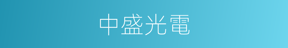 中盛光電的同義詞