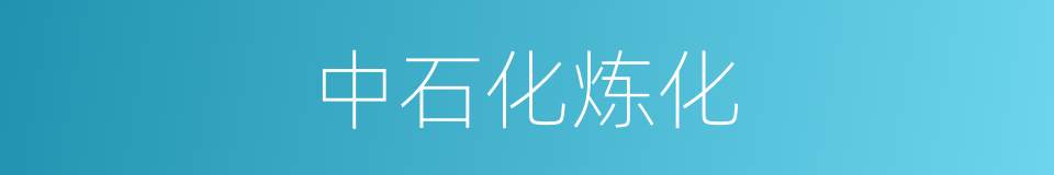 中石化炼化的同义词