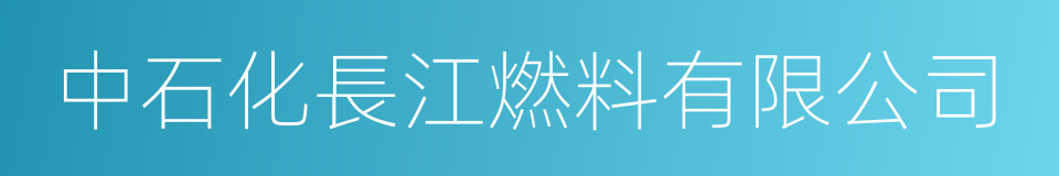 中石化長江燃料有限公司的同義詞