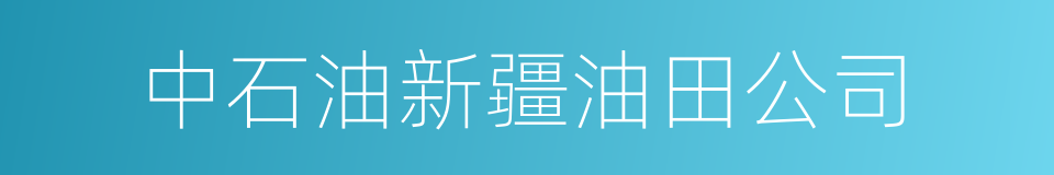 中石油新疆油田公司的同义词