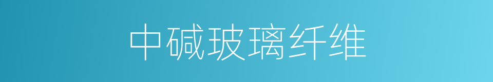 中碱玻璃纤维的同义词