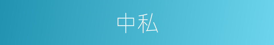 中私的意思