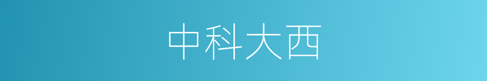 中科大西的同义词
