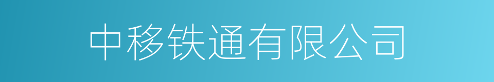 中移铁通有限公司的同义词