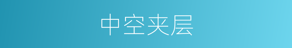 中空夹层的同义词