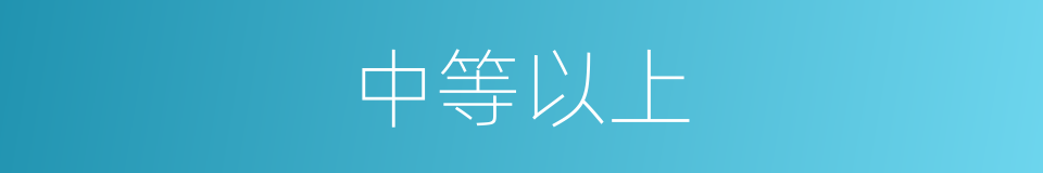 中等以上的同义词