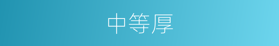 中等厚的同义词