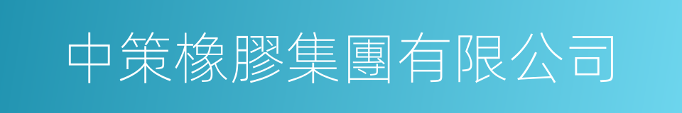中策橡膠集團有限公司的同義詞