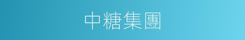 中糖集團的同義詞