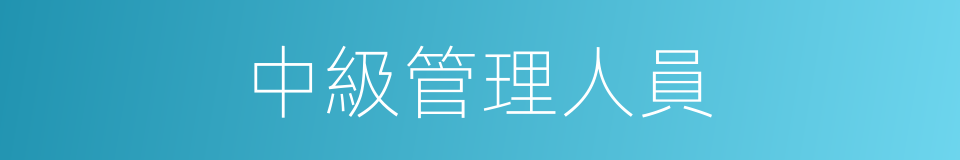 中級管理人員的同義詞